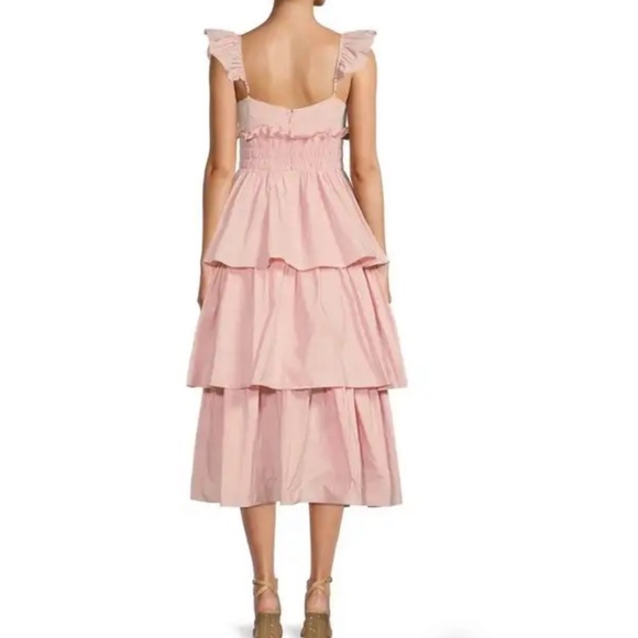Antonio Melani Leila Sweetheart Neck Sleeveless Taffeta Smocked Tiered Dress. - Picture 7 of 15